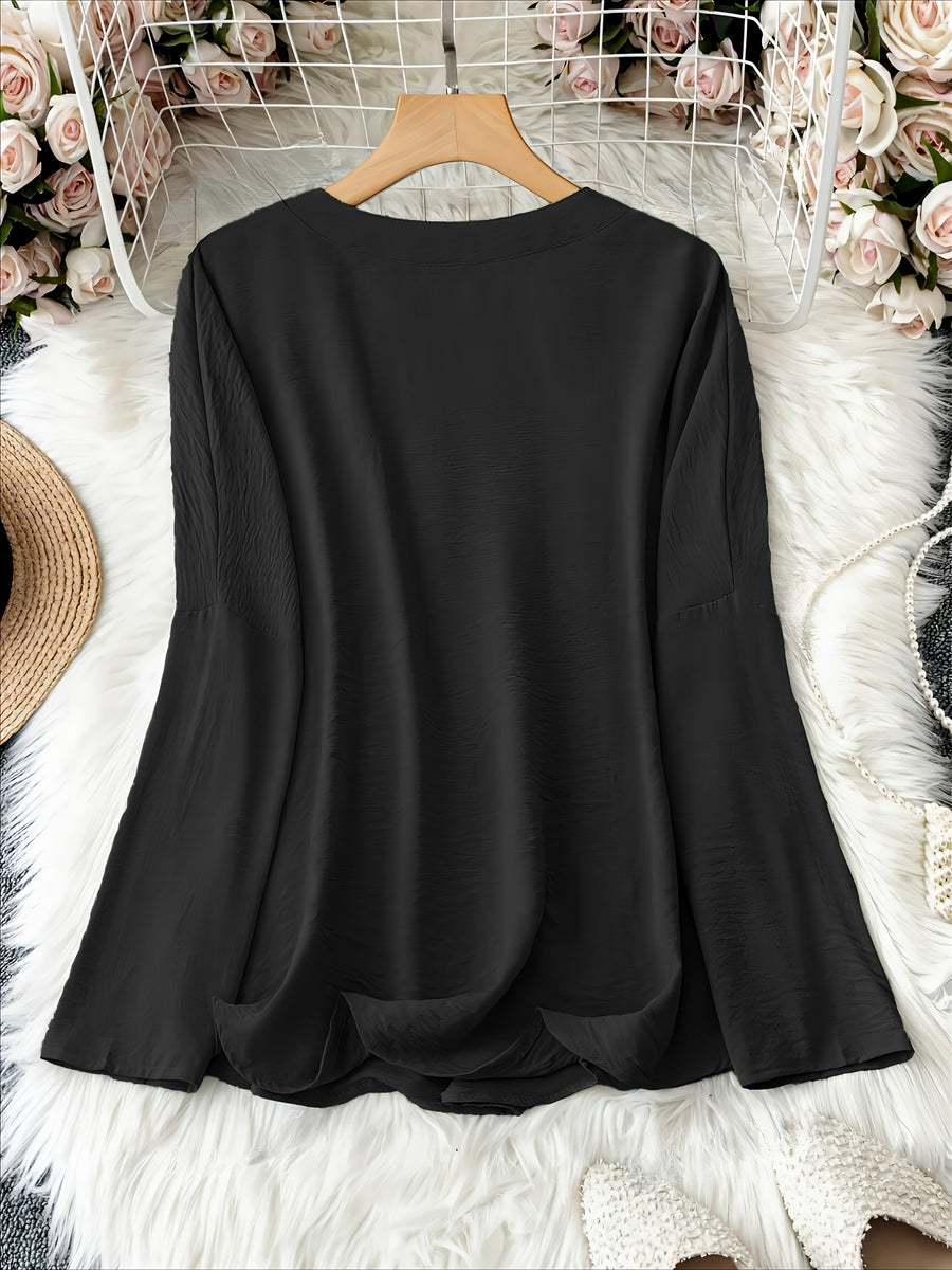 Meryl™ | HAUT CLASSIQUE À MANCHES LONGUES EN V
