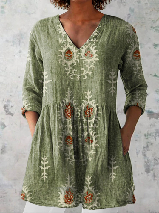 Aster™ | Blouse Longue avec Col en V