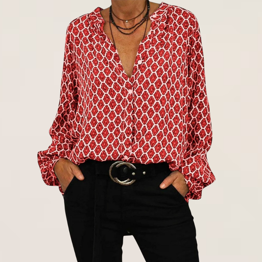 Brianne™ | Blouse Géométrique à Col V