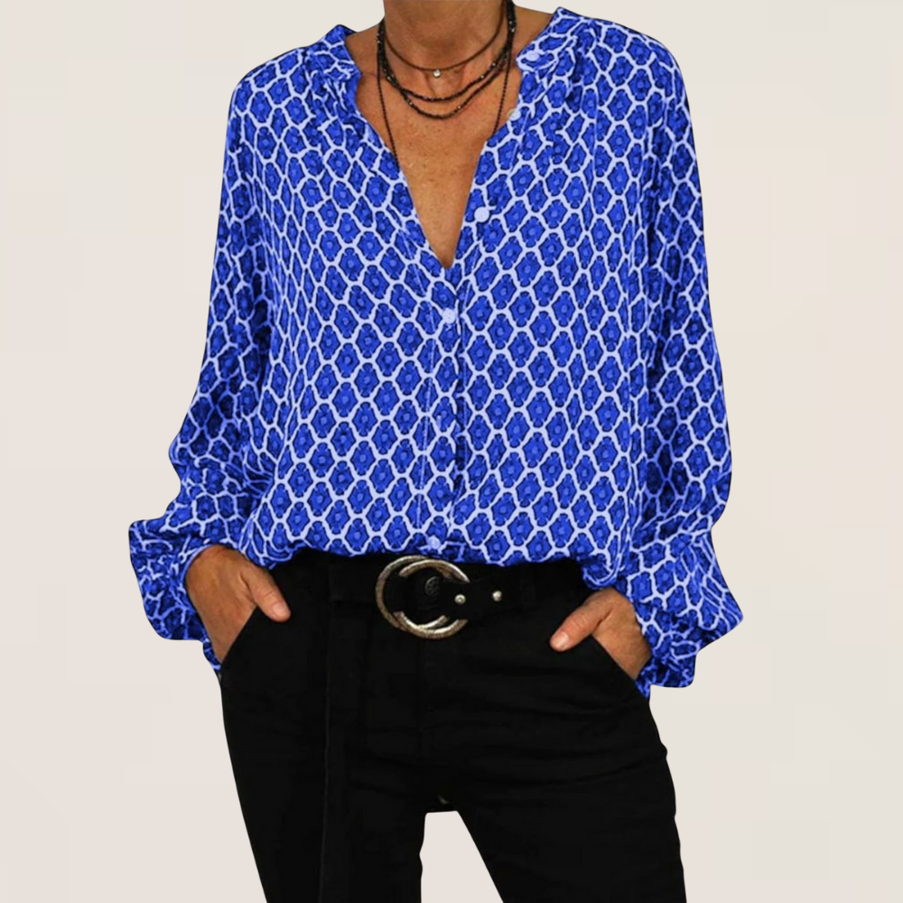 Brianne™ | Blouse Géométrique à Col V