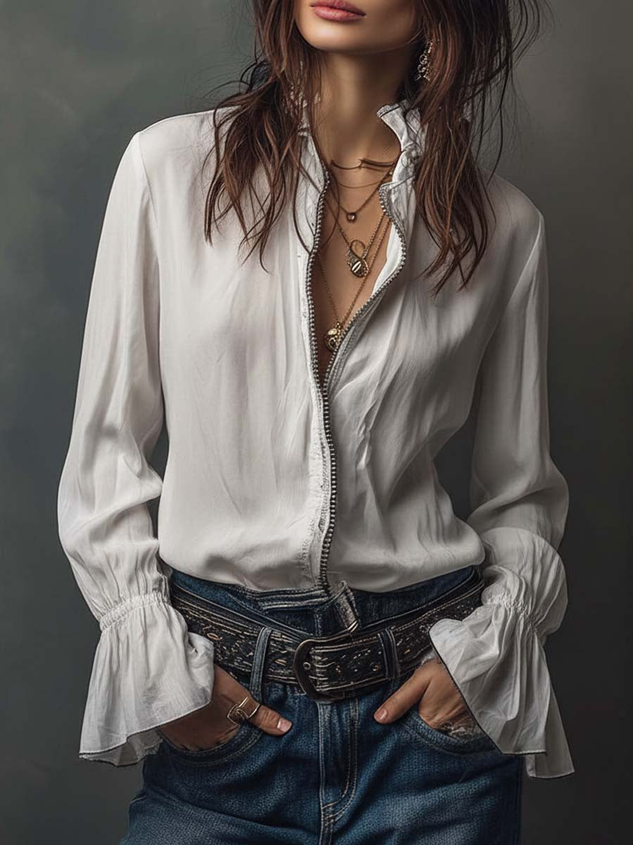 Aurore™ | Veste longue en velours brodé