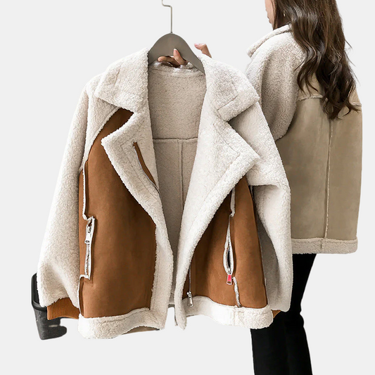 Zoé™ | Veste zippée en fausse fourrure