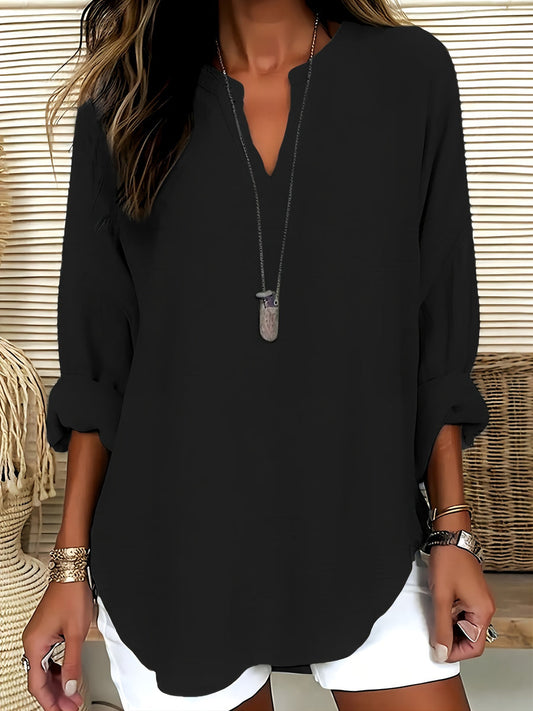 Meryl™ | HAUT CLASSIQUE À MANCHES LONGUES EN V