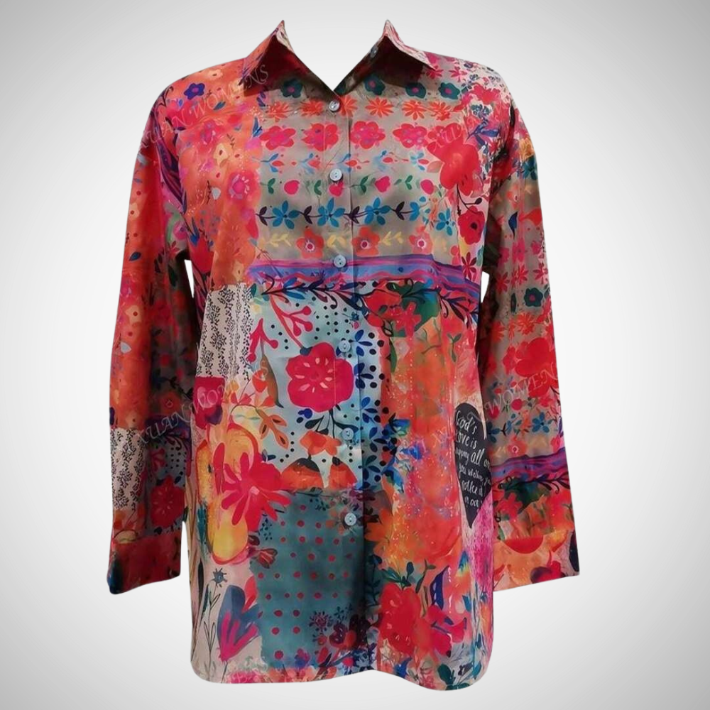 Flexia™ | BLOUSE IMPRIMÉE BOHO CHIC VIBRANTE
