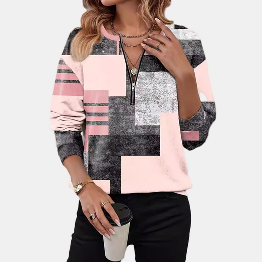 Lurelia | Sweatshirt Géométrique Doux