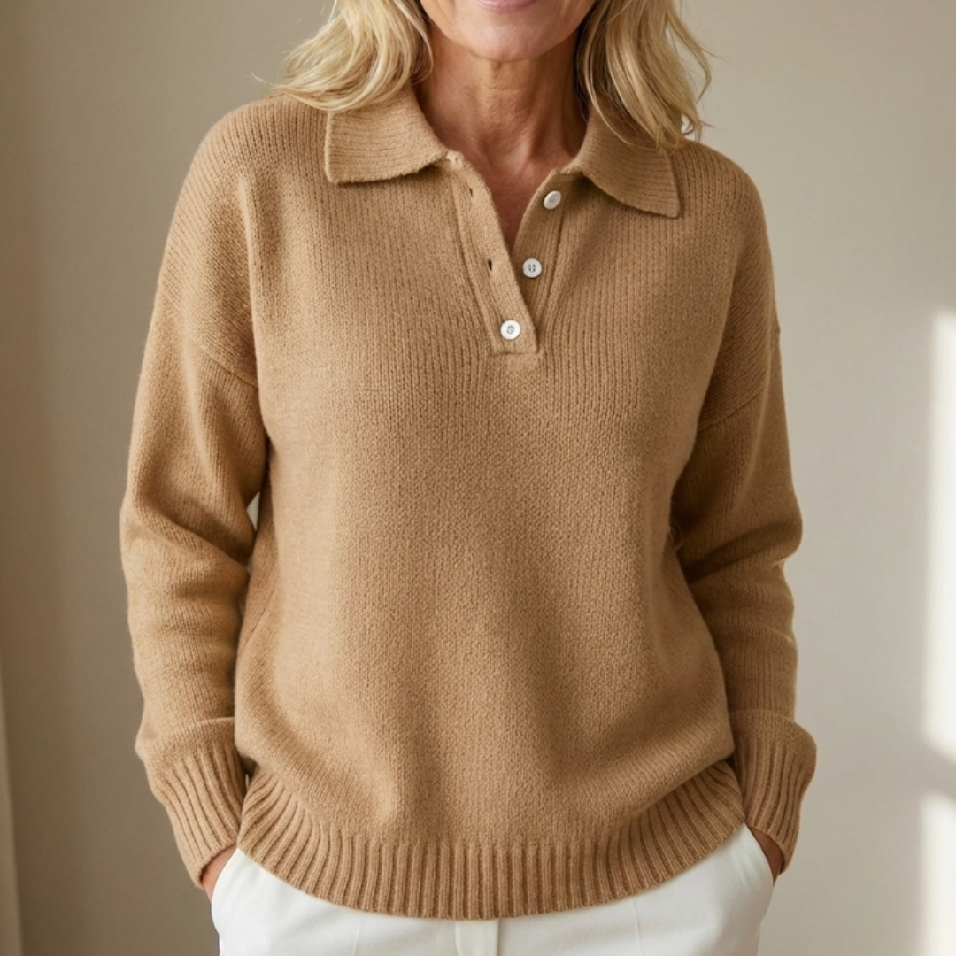 Lillian™ – Pull polo doux et confortable pour l’hiver, élégant et facile à porter