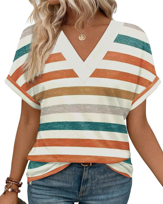 Chloe™ | BLOUSE LOOSE À RAYURES ÉLÉGANTE