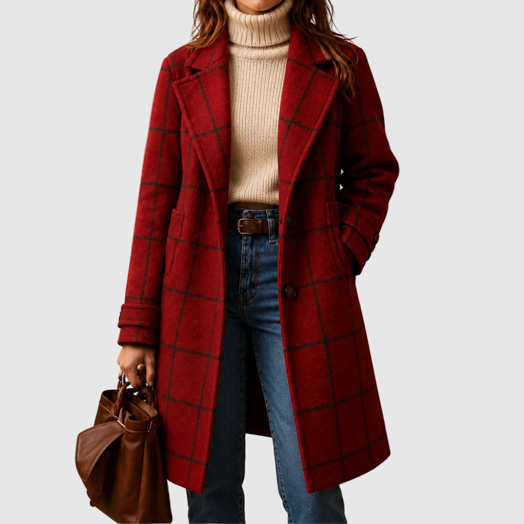 Mina™ | Manteau classique à carreaux