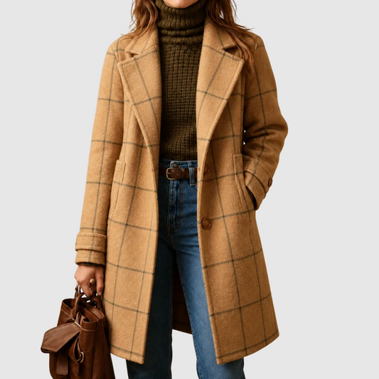Mina™ | Manteau classique à carreaux