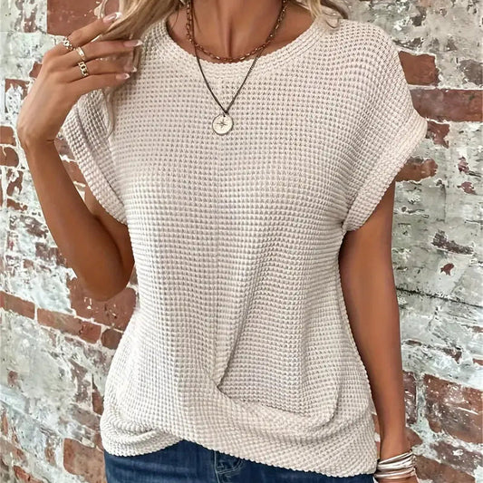 Valérie™ | T-shirt confortable en maille waffle