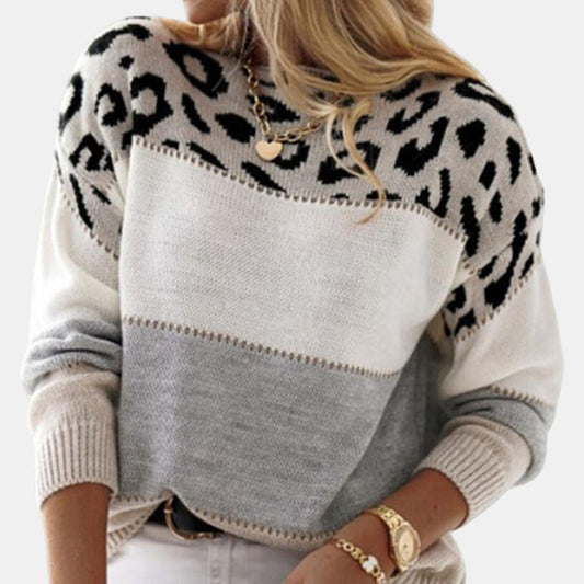 Virelle | Pull Imprimé Léopard