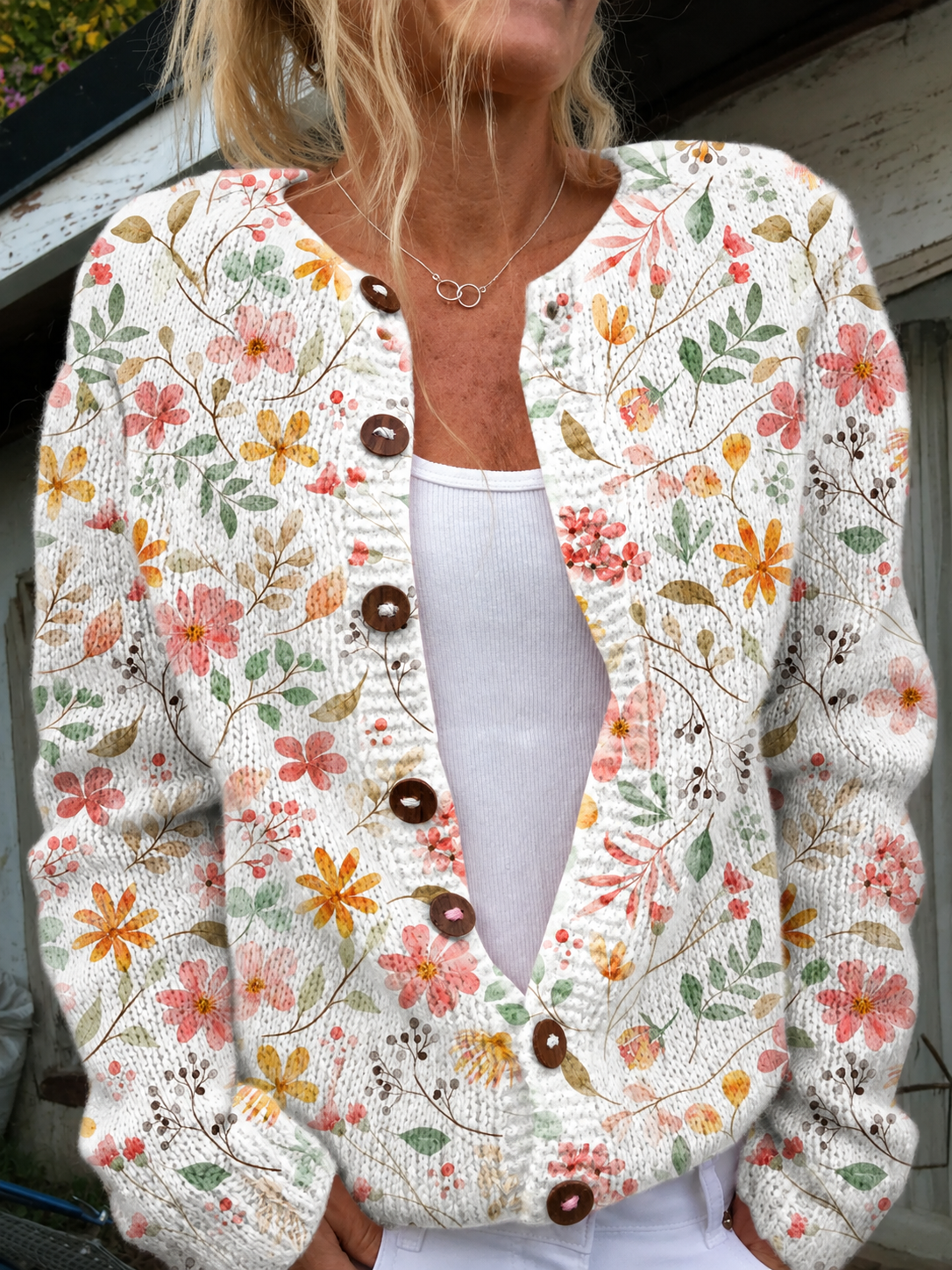 Sabrina™ | Cardigan en Maille Imprimé Floral Vintage