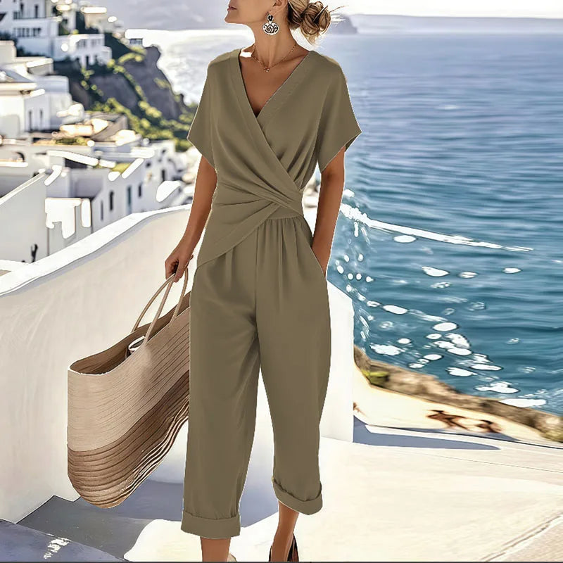 Alisson™ | Combinaison Chic Drapée Femme