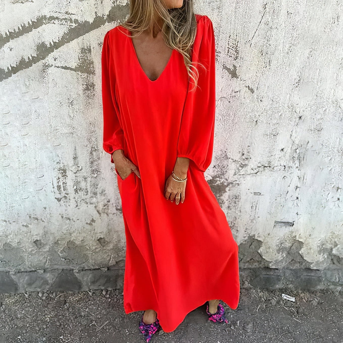 Pauline™ | Long Boho Robe avec Poches
