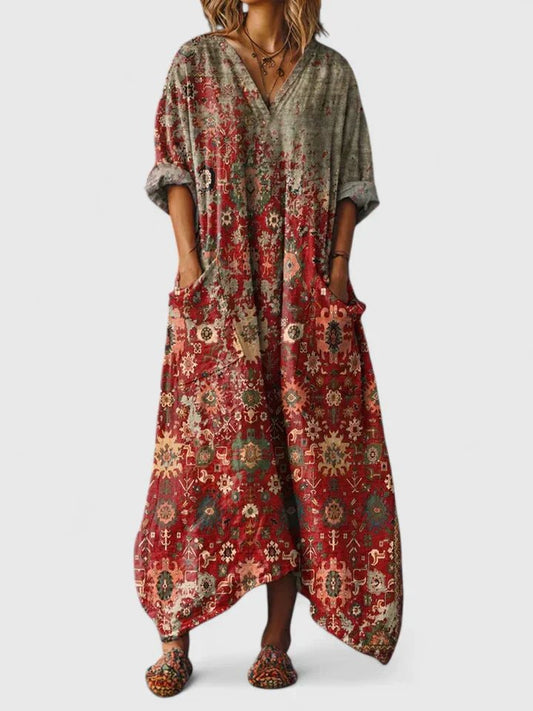 Sirène™ | Robe Maxi Détendue avec Décolleté en V