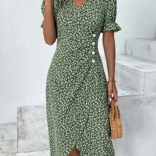 Diane™ | Robe à Manches Courtes avec Imprimé Floral