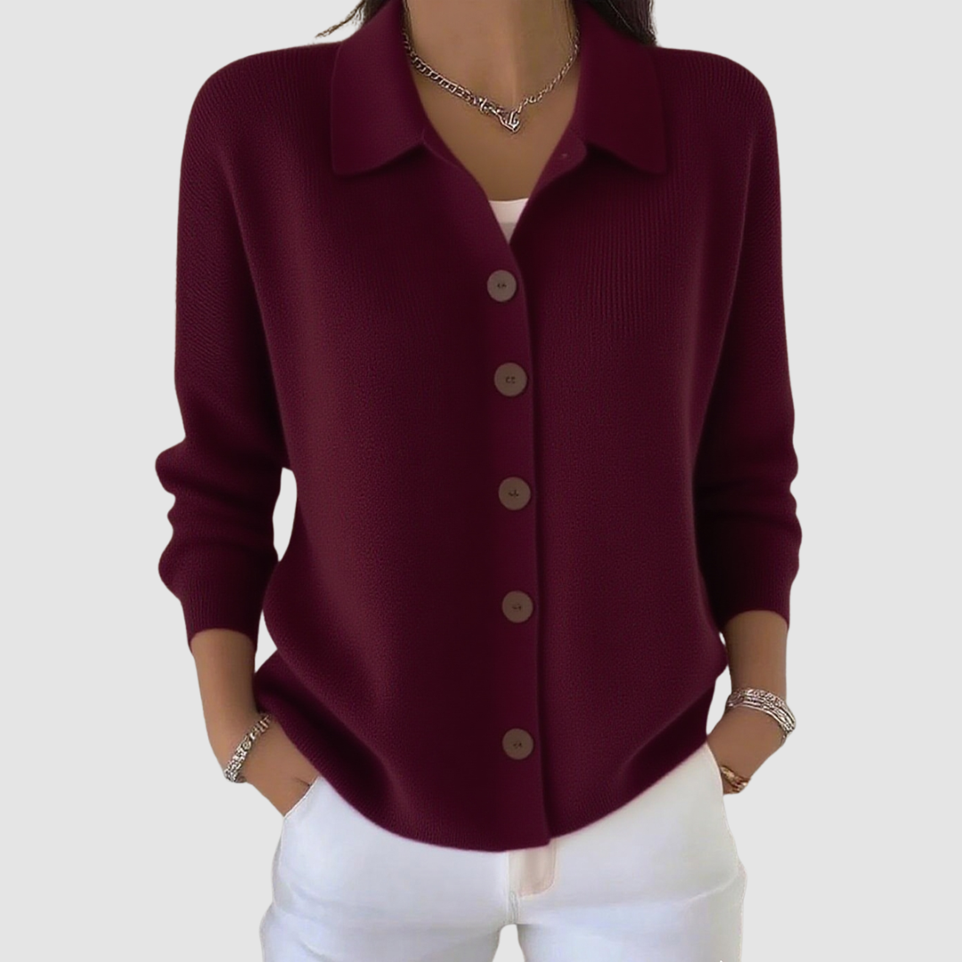 Chloé™ | Cardigan en tricot boutonné