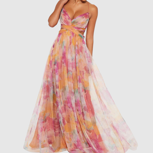 Sabrina™ | Robe Longue Florale Élégante