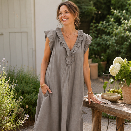 Renée™ | Robe longue flatteuse en lin
