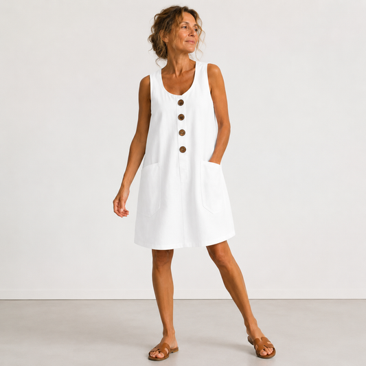 Margaux™ | Robe d'Été en Coton et Lin