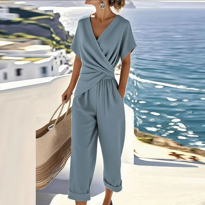 Alisson™ | Combinaison Chic Drapée Femme