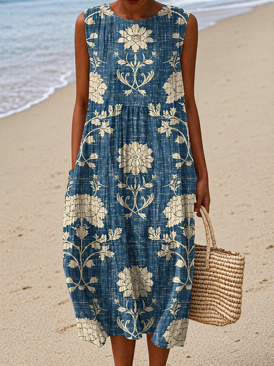 Vanessa™ | Robe midi bohème élégante et fluide