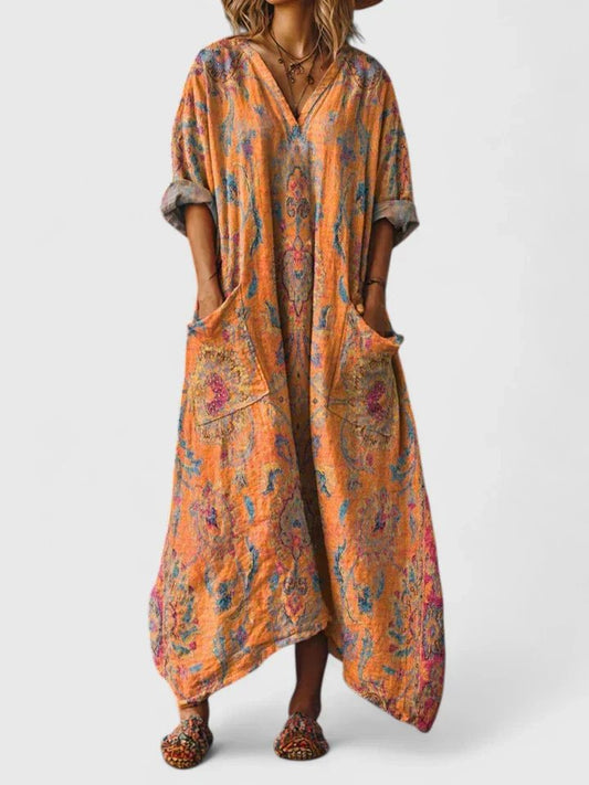 Sirène™ | Robe Maxi Détendue avec Décolleté en V